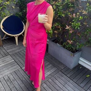 Hot Pink House of Harlow 1960 Midi Dress
